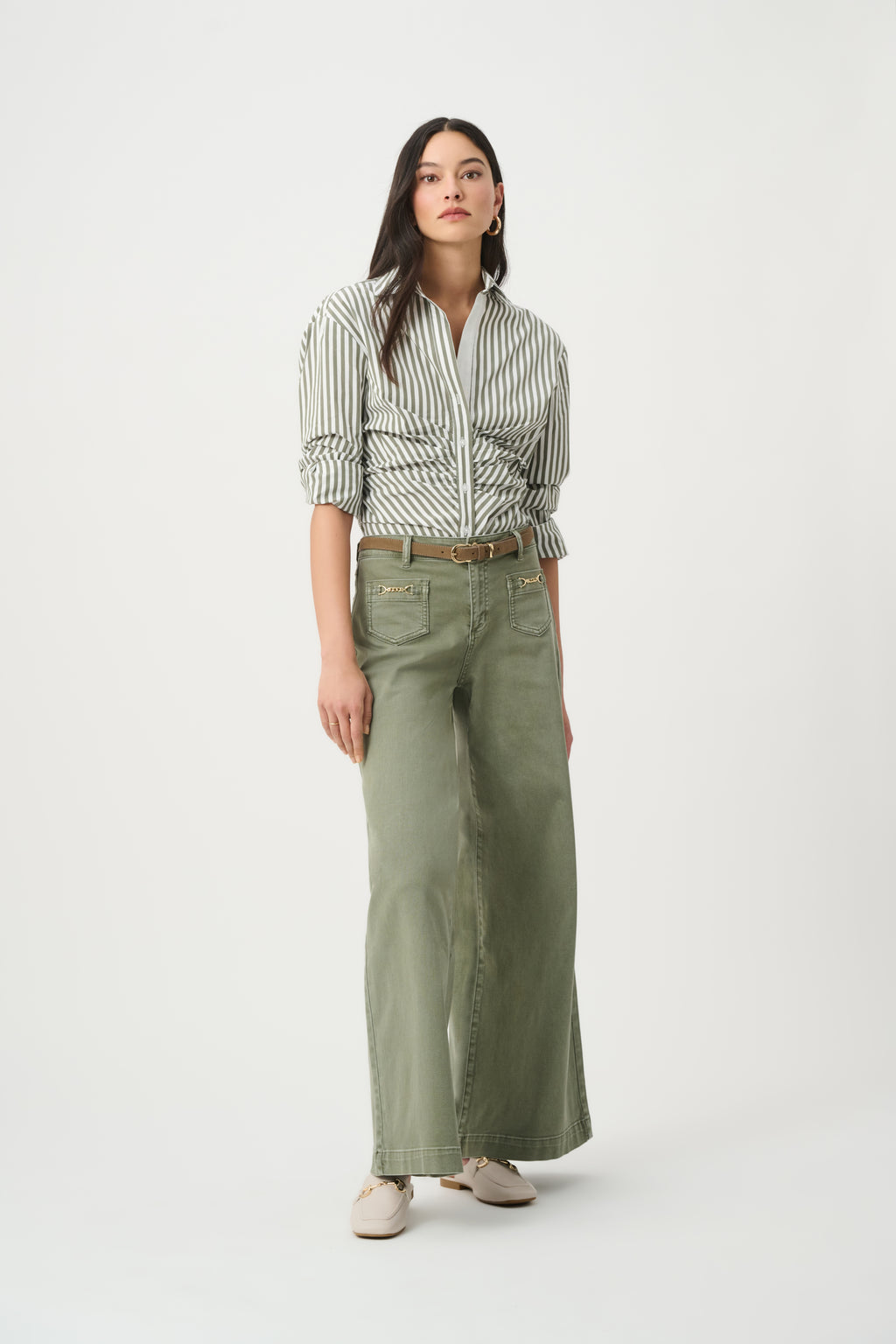 Joseph Ribkoff Featherweave Denim Palazzo Jeans 264912S27