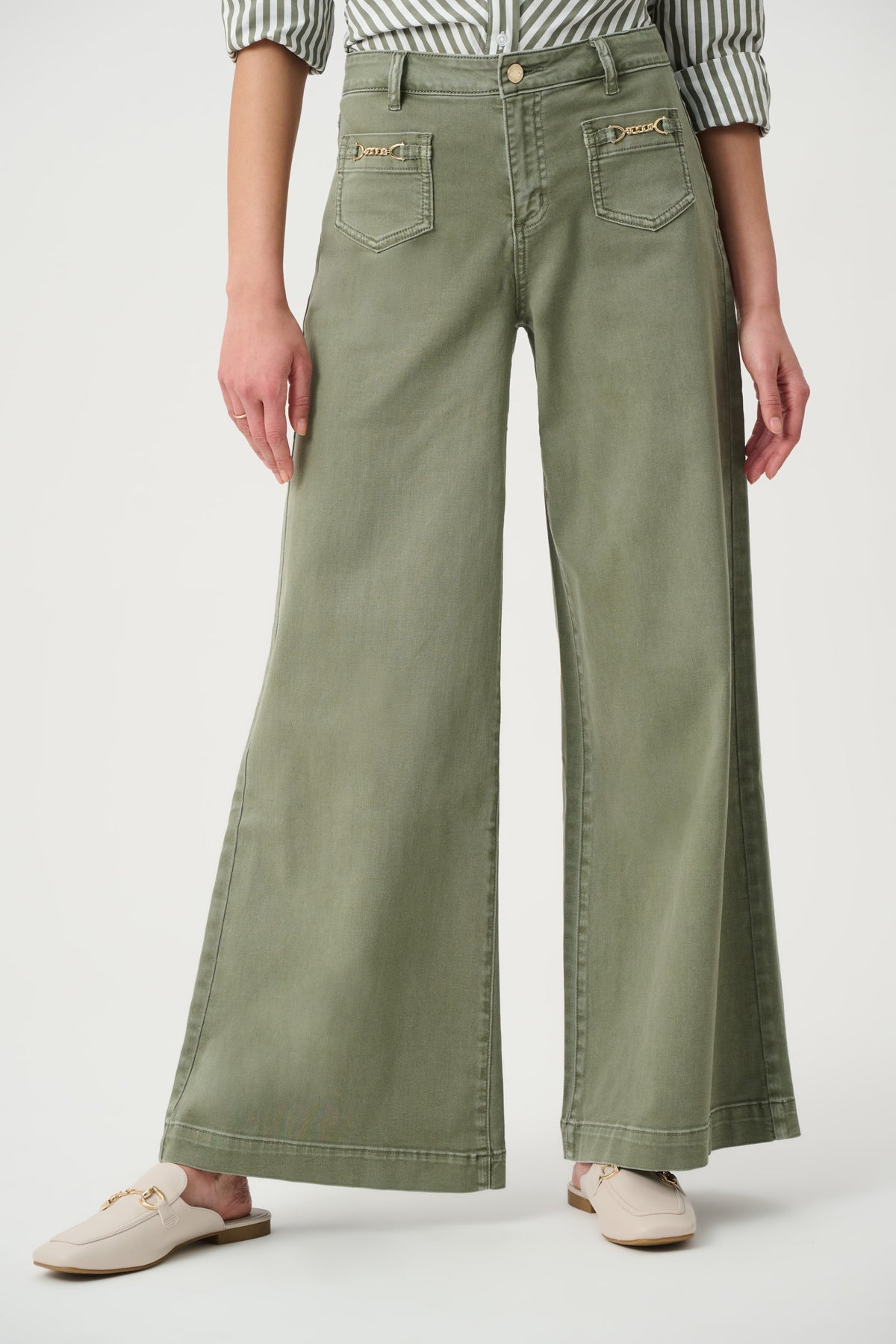 Joseph Ribkoff Featherweave Denim Palazzo Jeans 264912S27