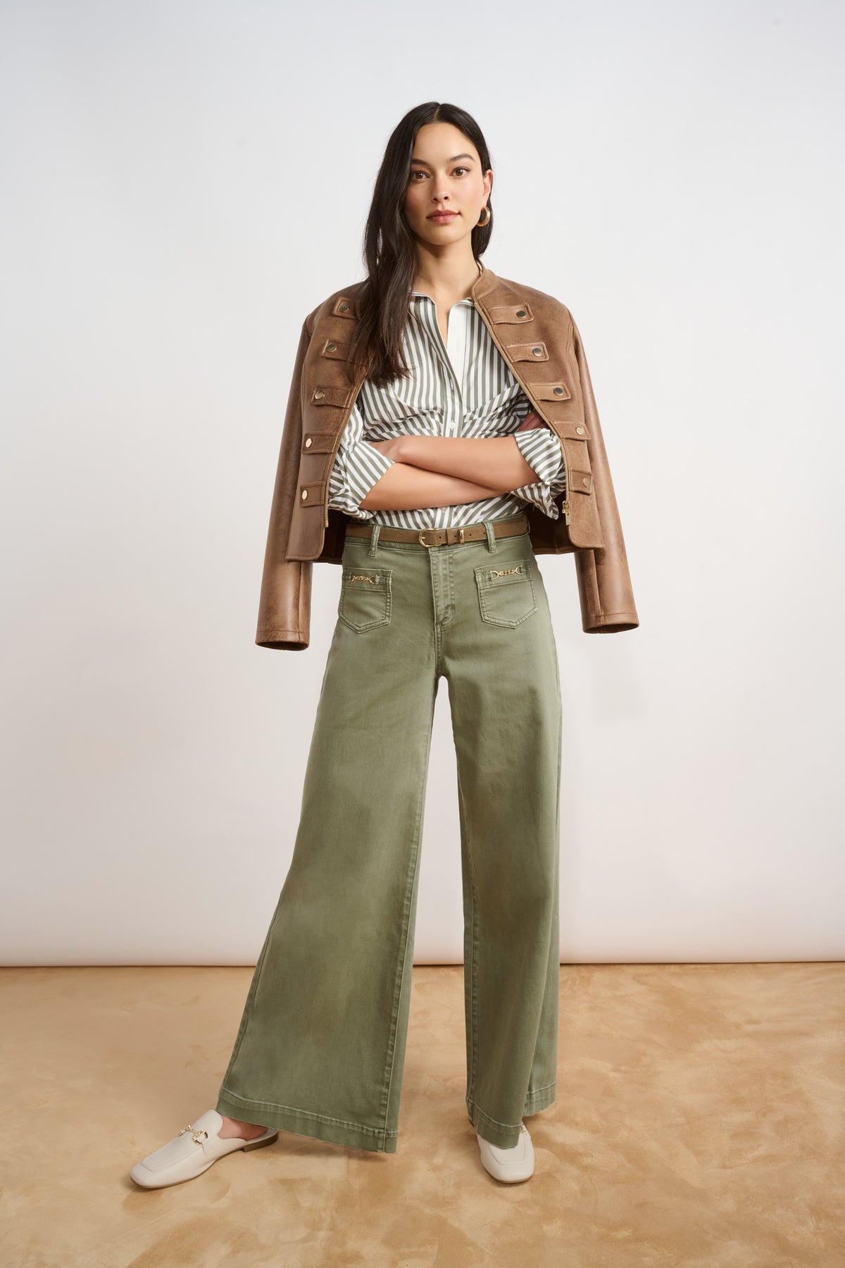 Joseph Ribkoff Featherweave Denim Palazzo Jeans 264912S27