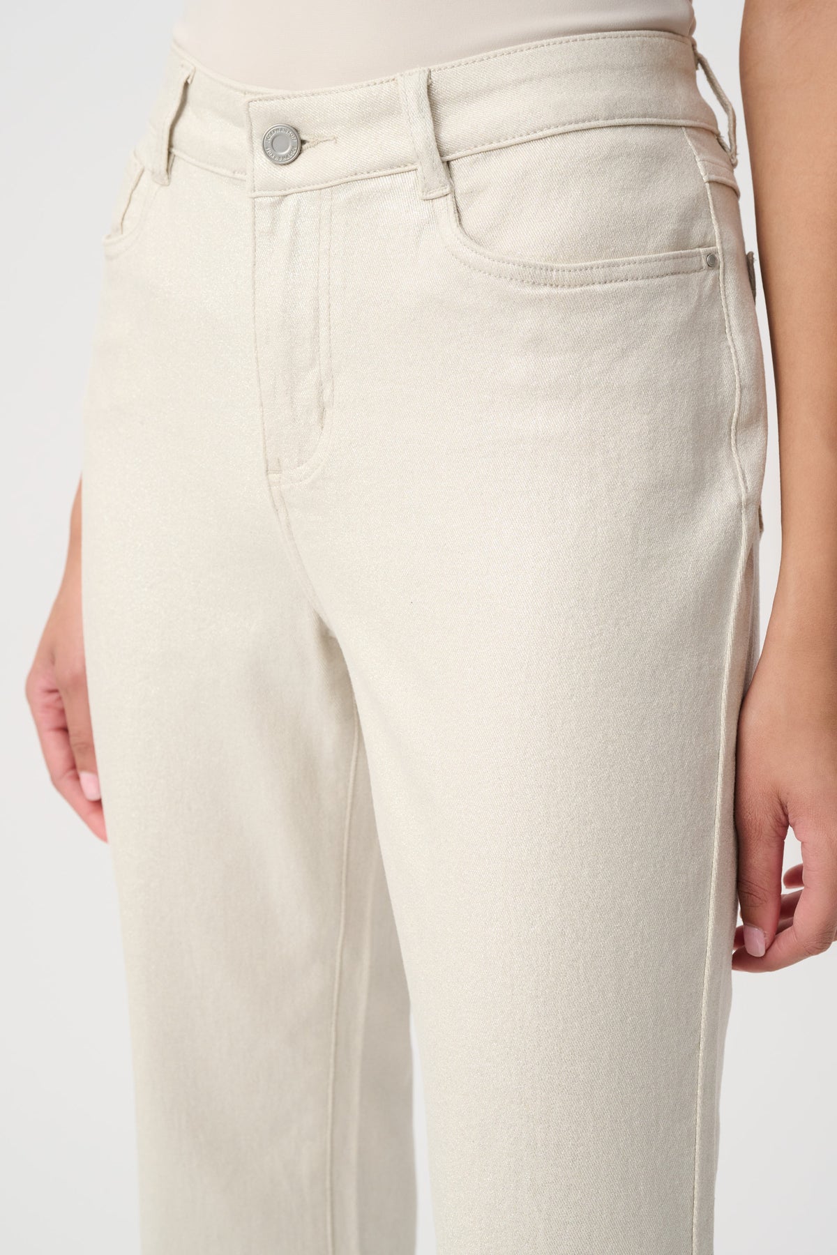 Classic Straight Leg Metallic Jeans 264913