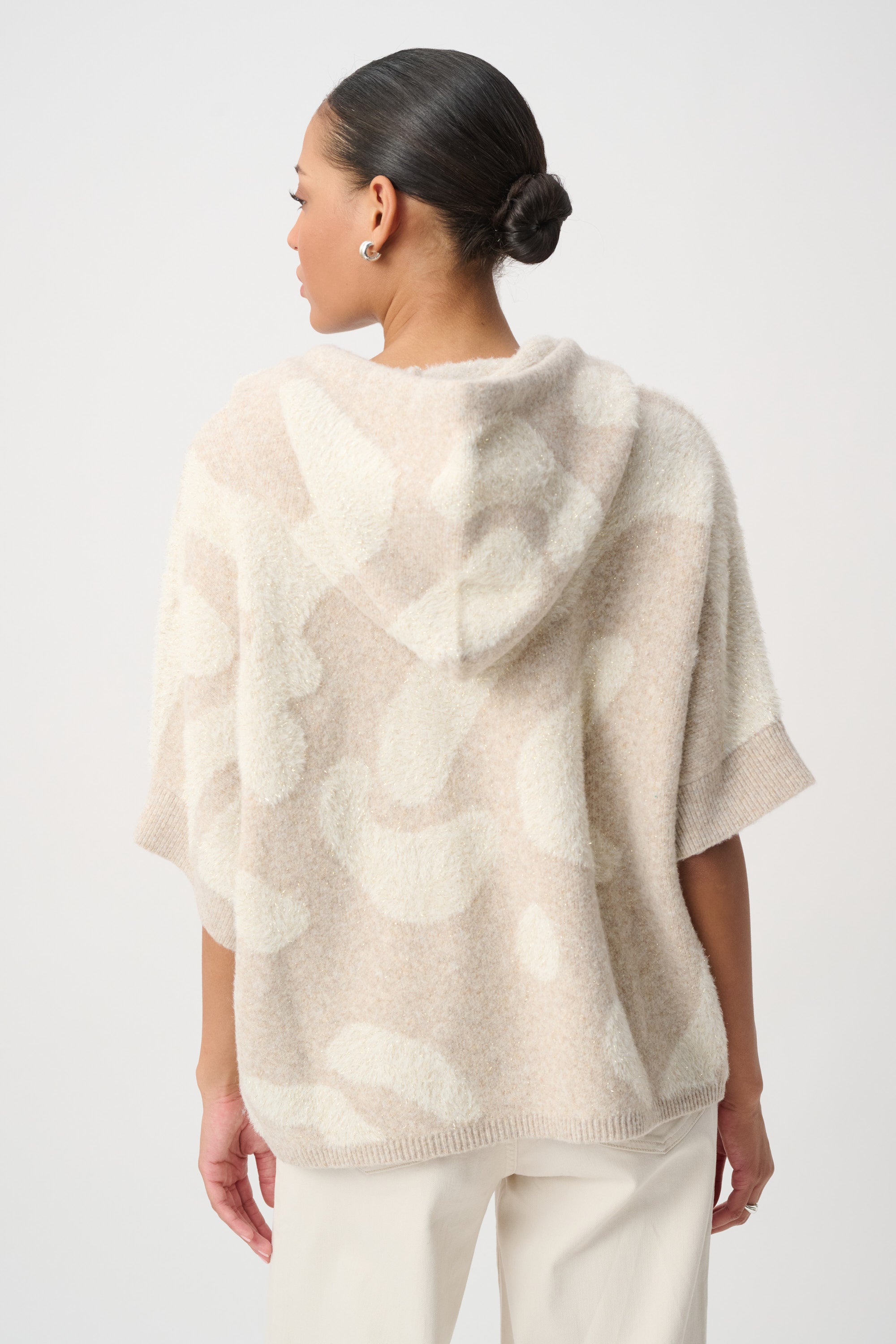 Joseph Ribkoff Hooded Animal Print Sweater 264925