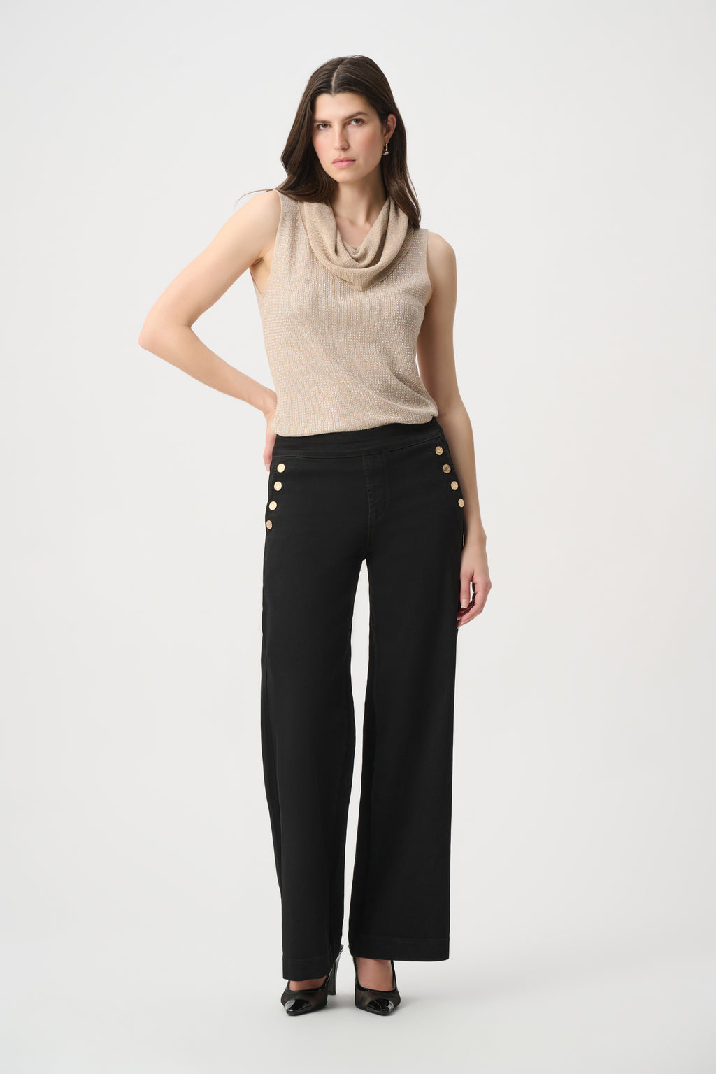 Rhinestone Cowl Neck Top
264929