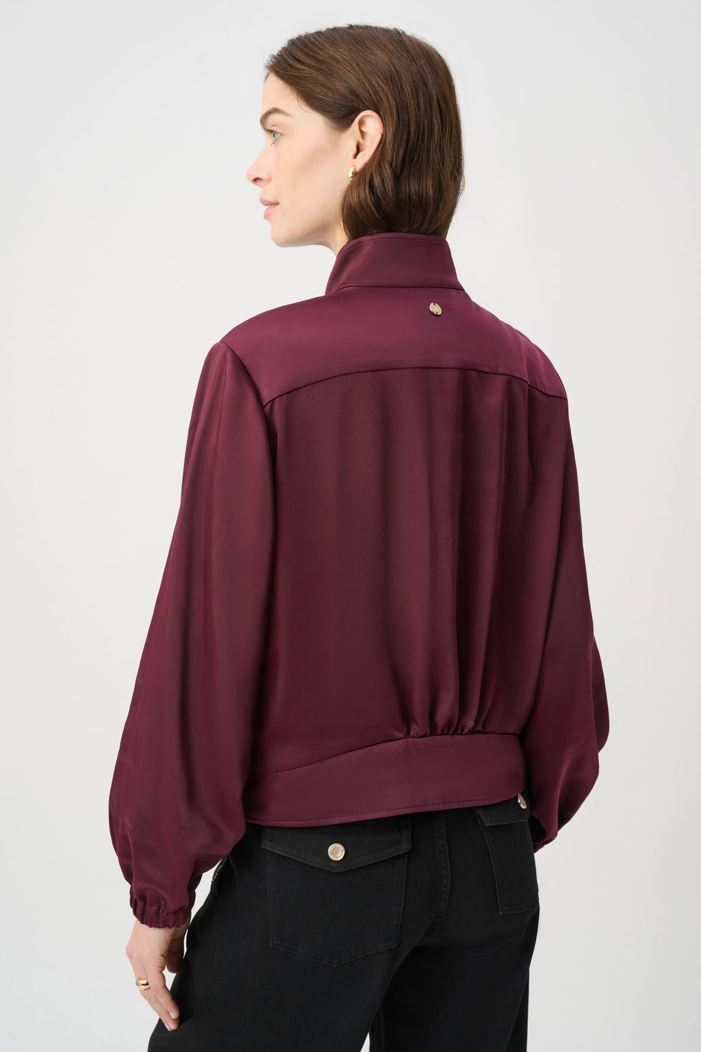 Joseph Ribkoff Satin Puff Sleeve Utility Jacket 264939