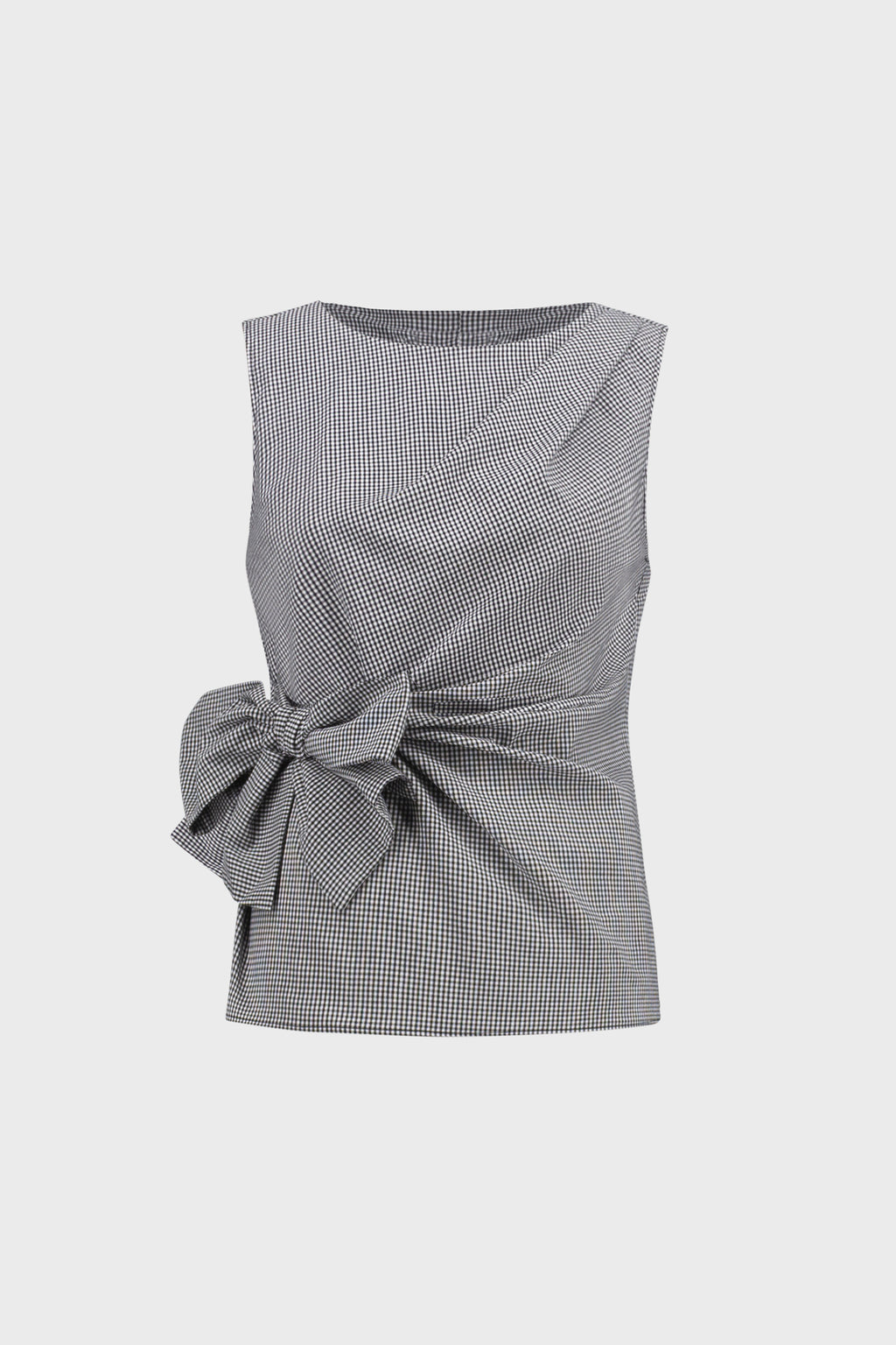 Joseph Ribkoff Gingham Tie Waist Sleeveless Top 271193