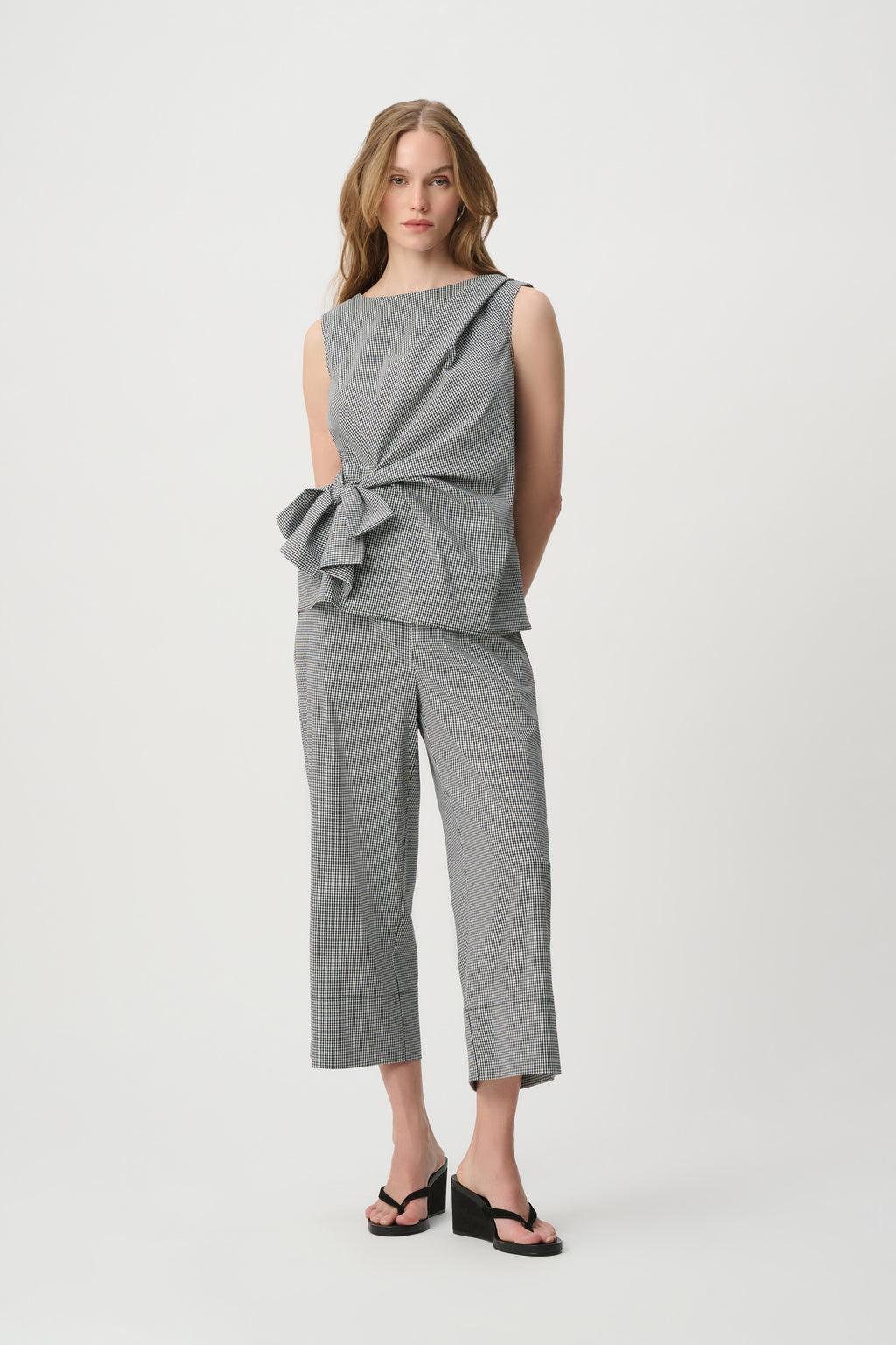 Joseph Ribkoff Gingham Culotte Pants 271194