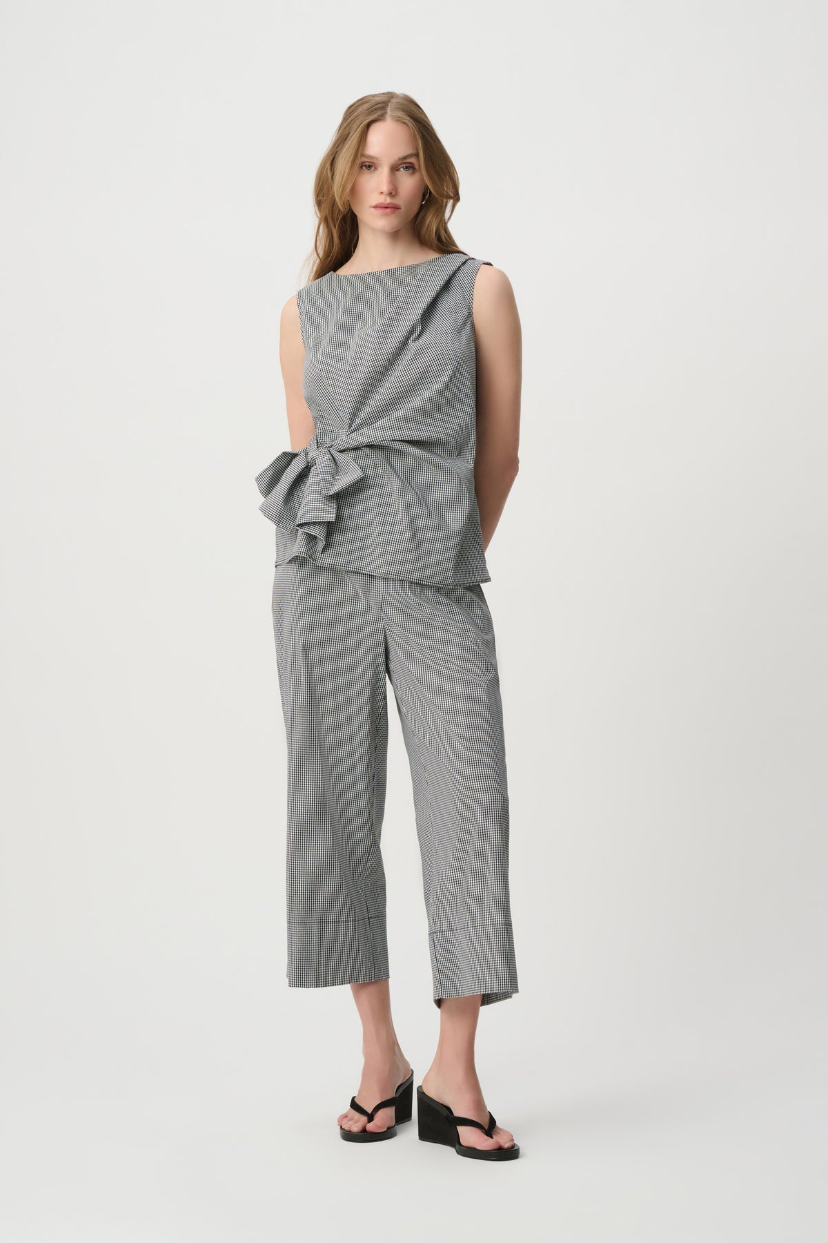 Joseph Ribkoff Gingham Culotte Pants 271194