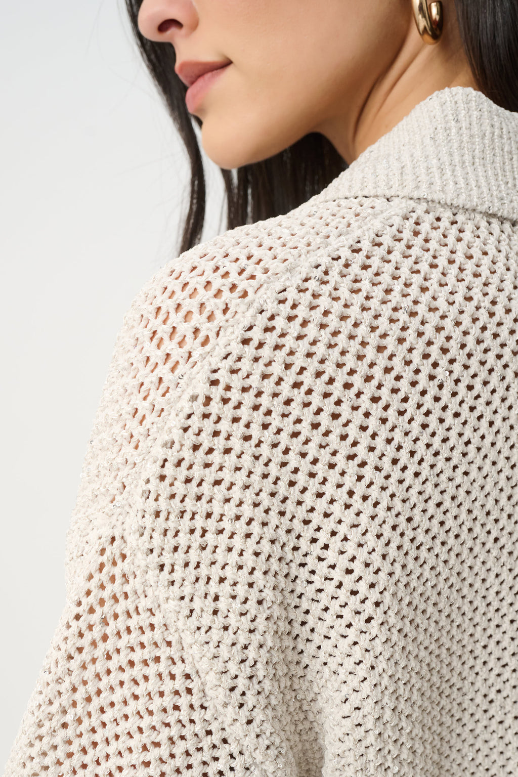 Joseph Ribkoff Sequin Polo Sweater 271904