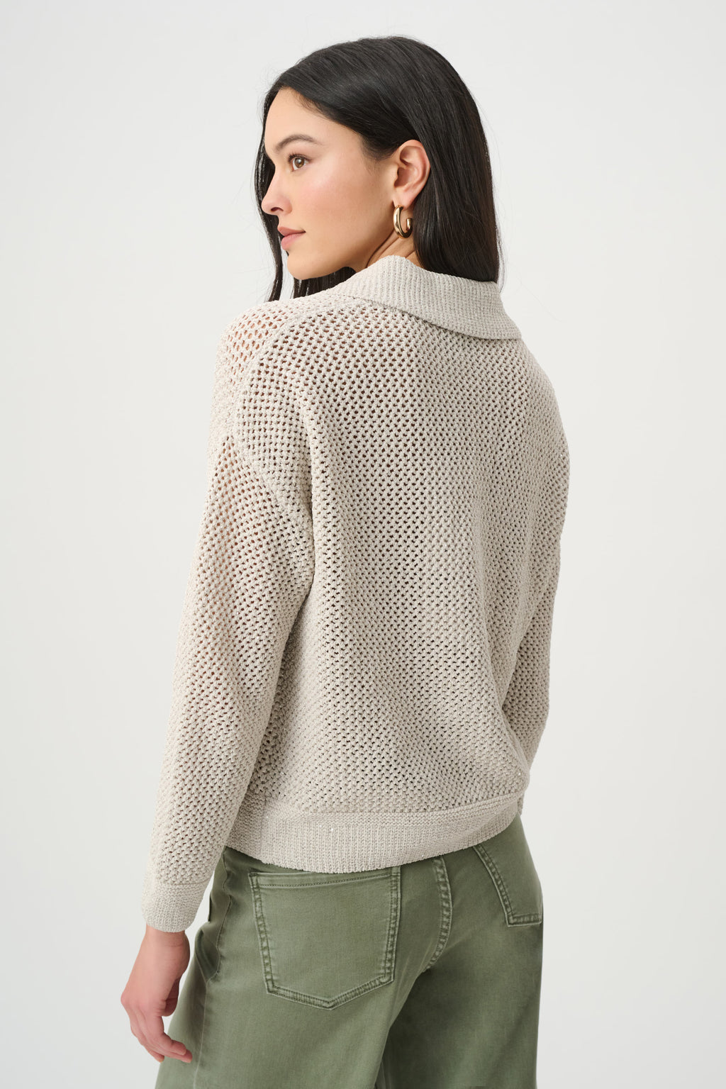 Joseph Ribkoff Sequin Polo Sweater 271904