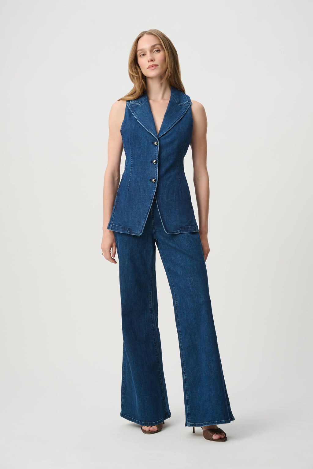 Joseph Repreve® Denim Fitted Vest 271946