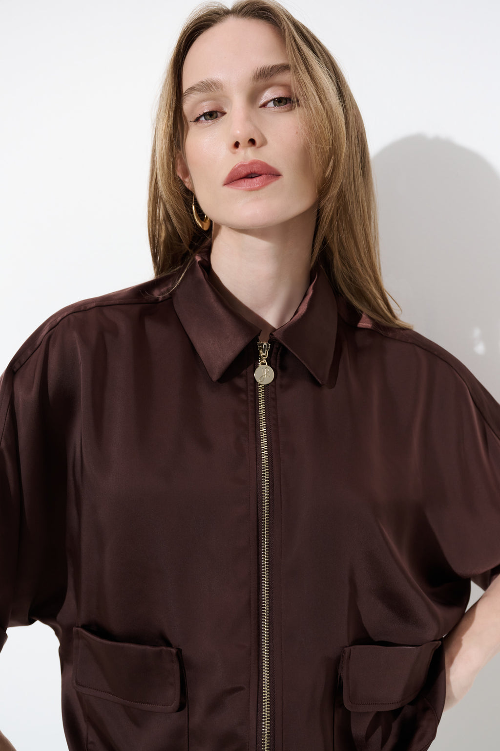 Joseph Ribkoff Satin Blouson Jacket 271974