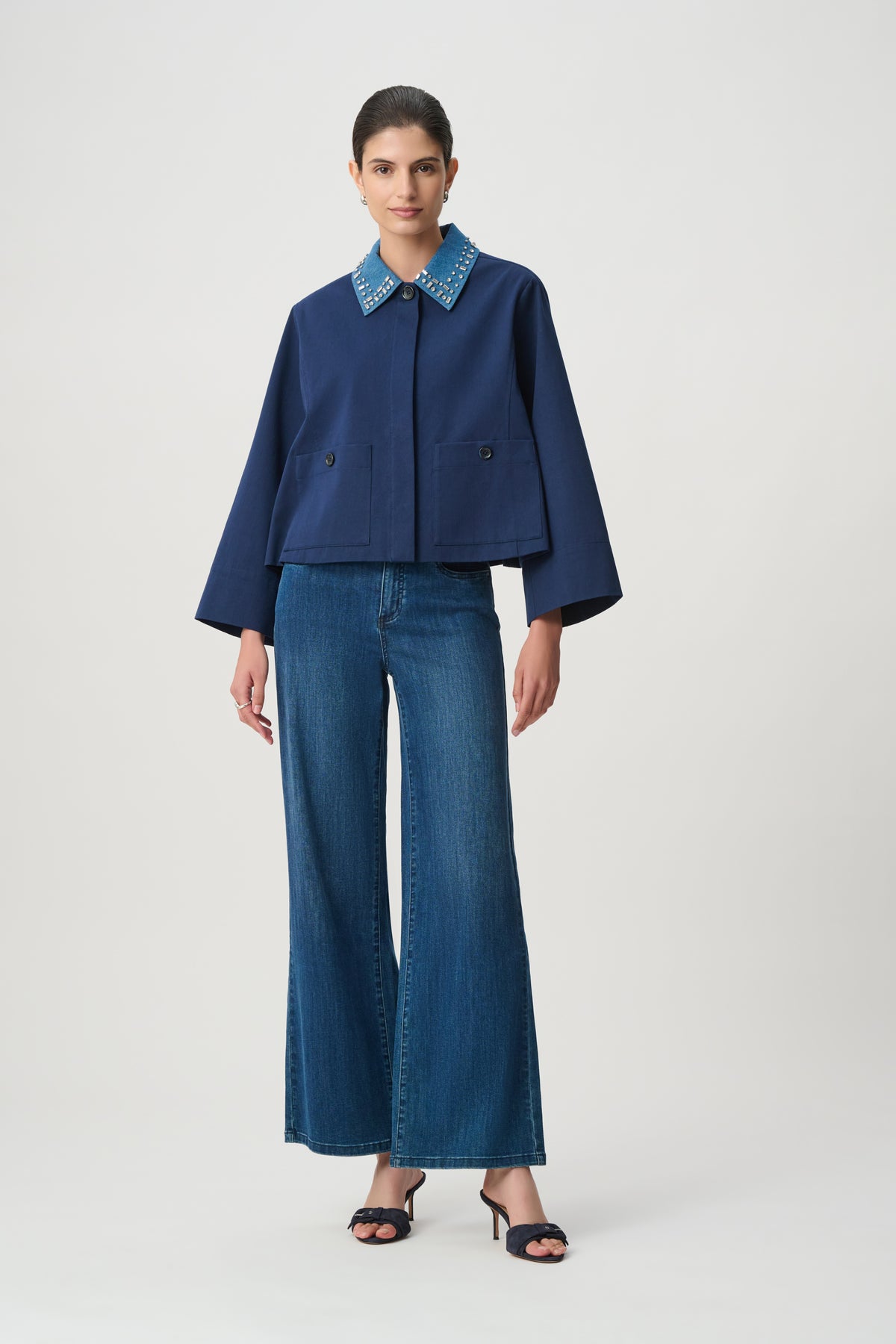 Joseph Ribkoff Cotton Bell Sleeve Swing Jacket 271978