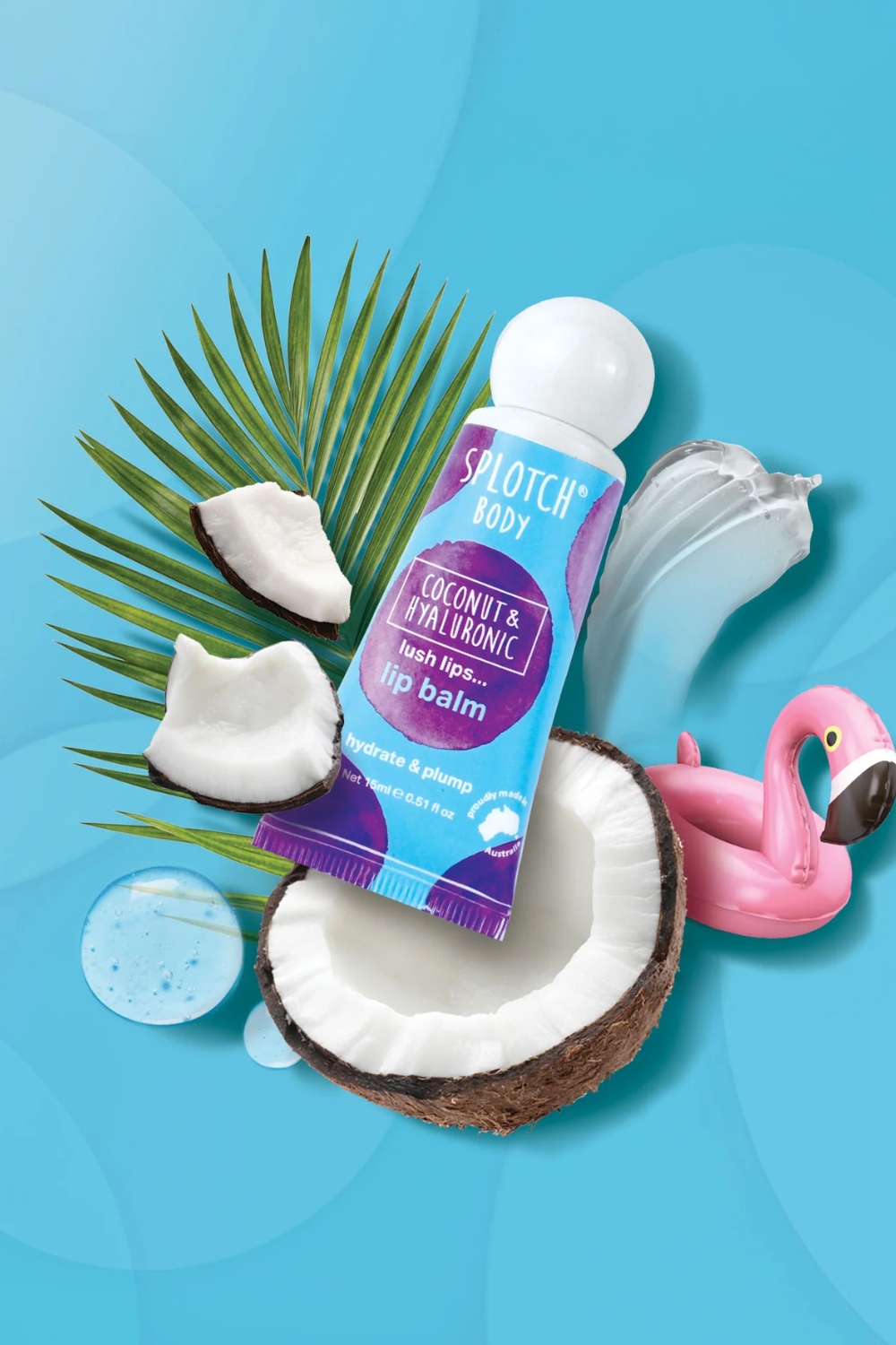 Splotch Body Coconut & Hyaluronic Lush Lips Lip Balm 15g