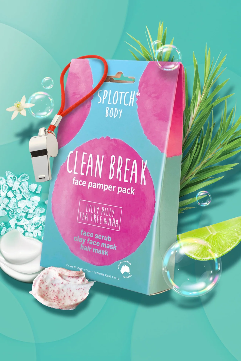 Splotch Body Lilly Pilly Tea Tree & AHA Clean Break Face Pamper Pack