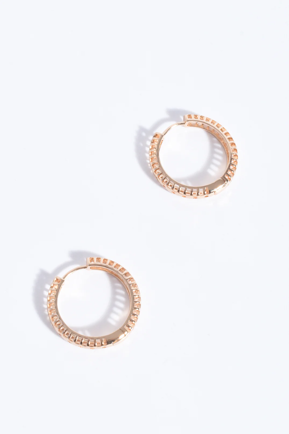 Adorne Diamante Detail Hinged Hoops - Gold AED4164