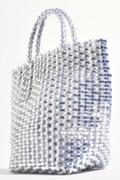 Adorne Emery Metallic Weave Mini Basket - Silver AXD1922