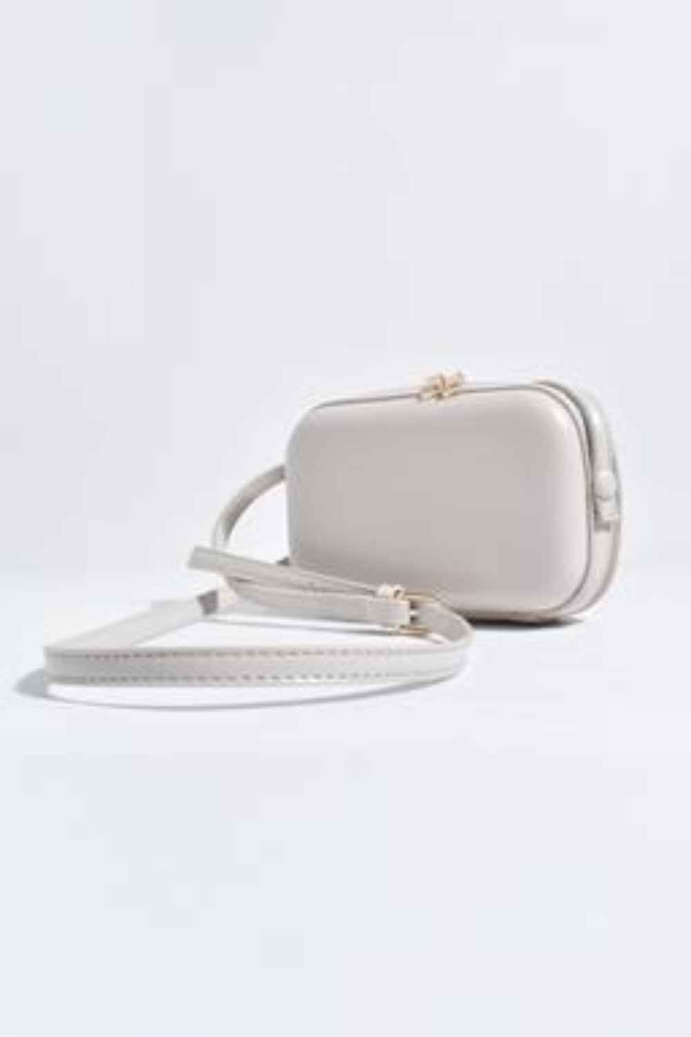 Adorne Cara Curved Camera Crossbody Bag - Stone AXD1966