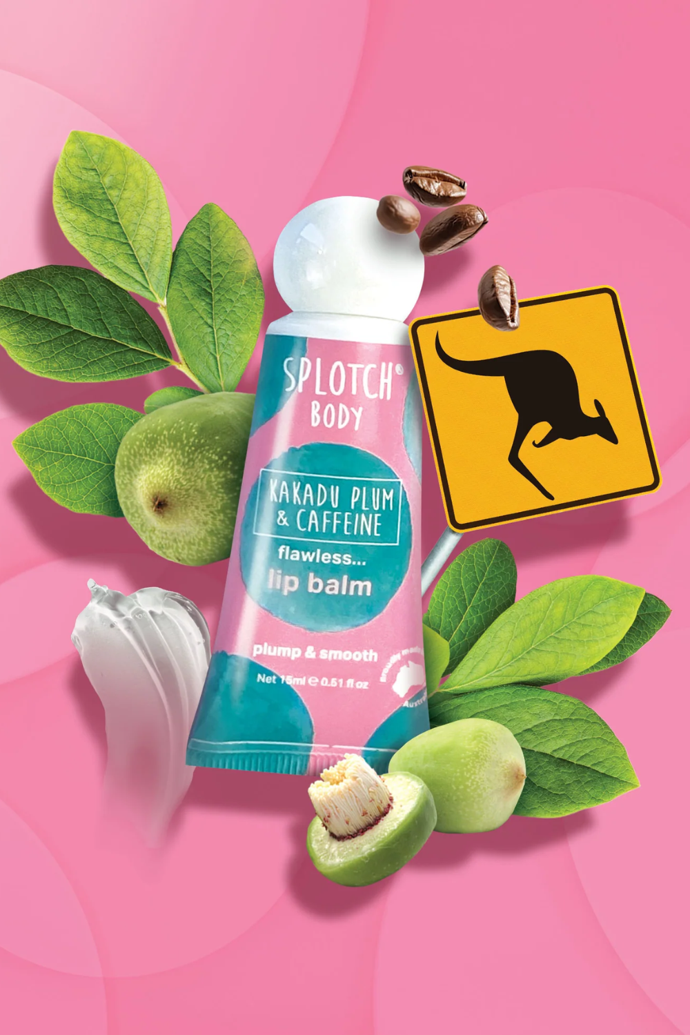 Splotch Body Kakadu Plum & Caffeine Flawless Lip Balm 15g
