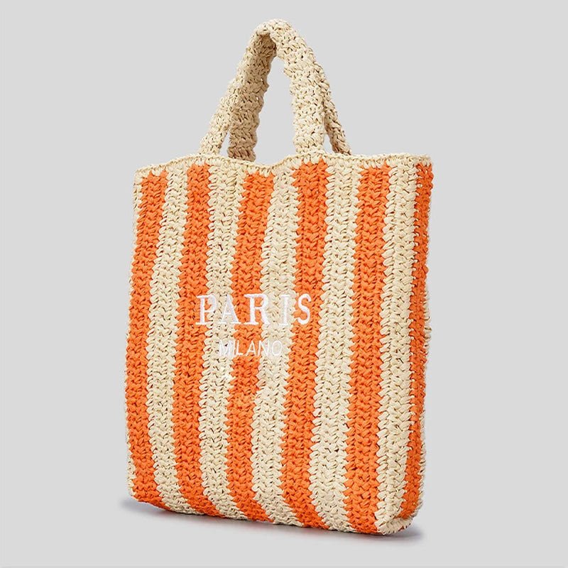 Paris Milano Striped Tote Bag B8845