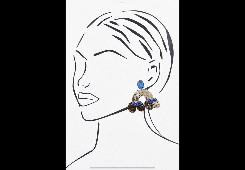 Blue Scarab Earrings BS228