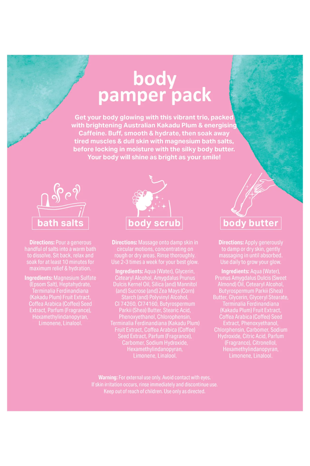 Splotch Body Kakadu Plum & Caffeine Shine Kit Body Pamper Pack