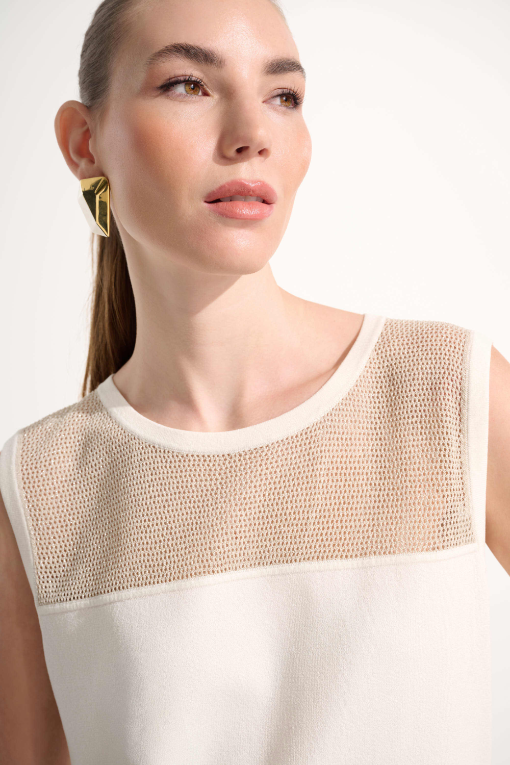 Joseph Ribkoff Soft Knit Straight Cami With Mesh Yoke 262612