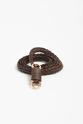 Adorne Plaited Thin Waist Belt - Chocolate ABD0750CHOC
