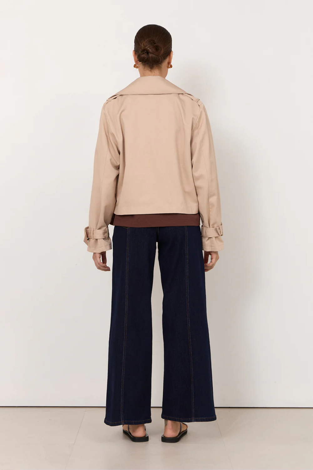 Adorne Nessa Cropped Trench (Sand) AJD2365SAND