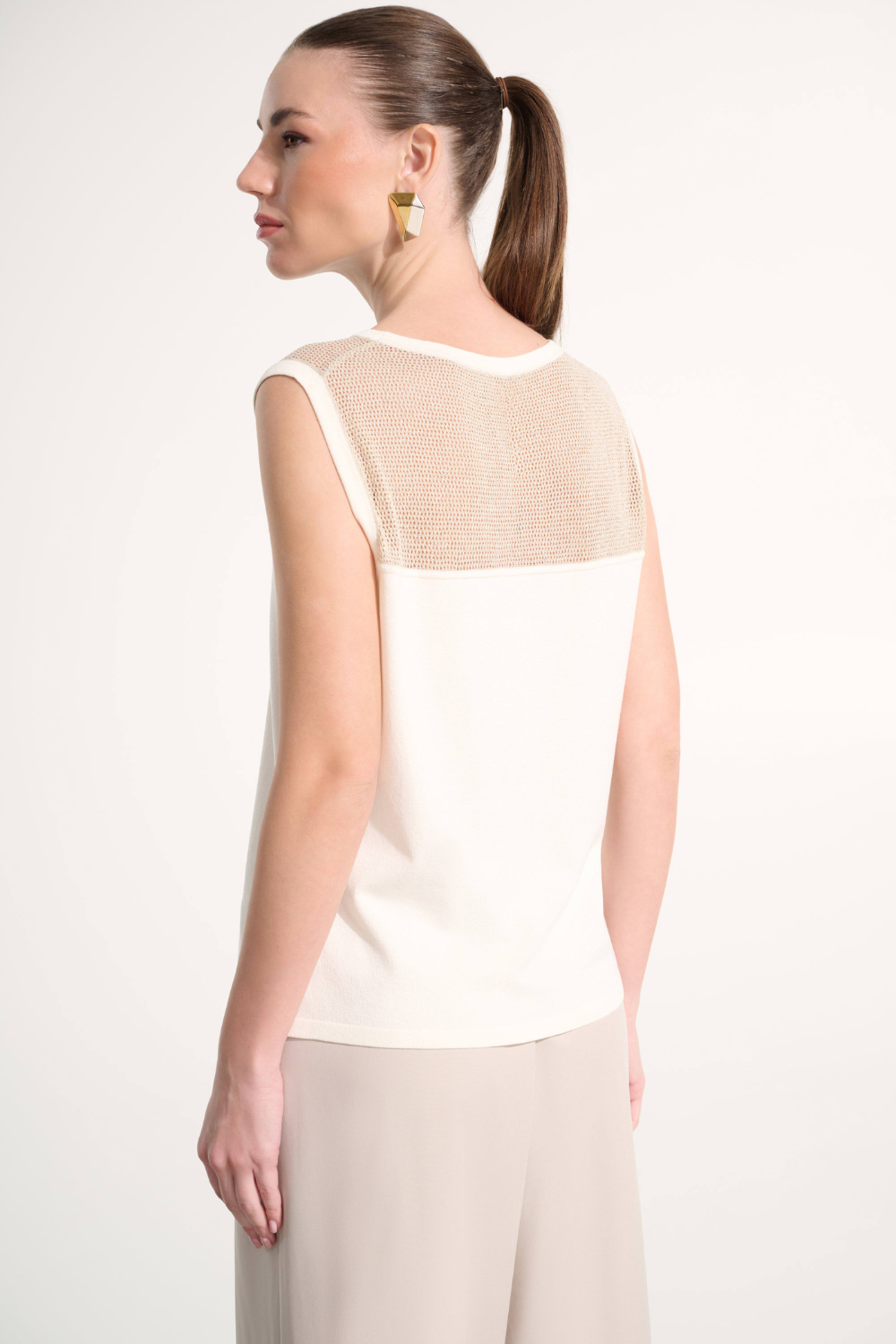 Joseph Ribkoff Soft Knit Straight Cami With Mesh Yoke 262612