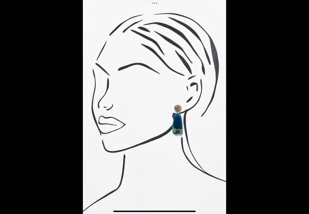 Blue Scarab Earrings BS181