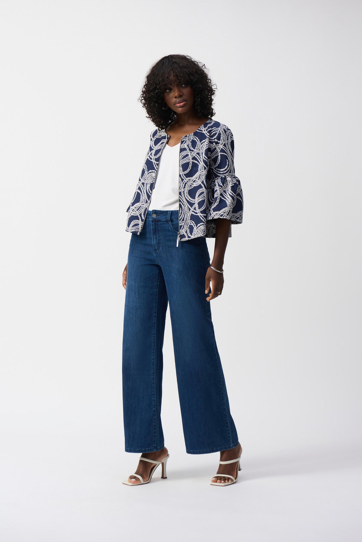 Joseph Ribkoff Brooke Goldie Classic Wide-Leg Stretch Jeans 251968F25