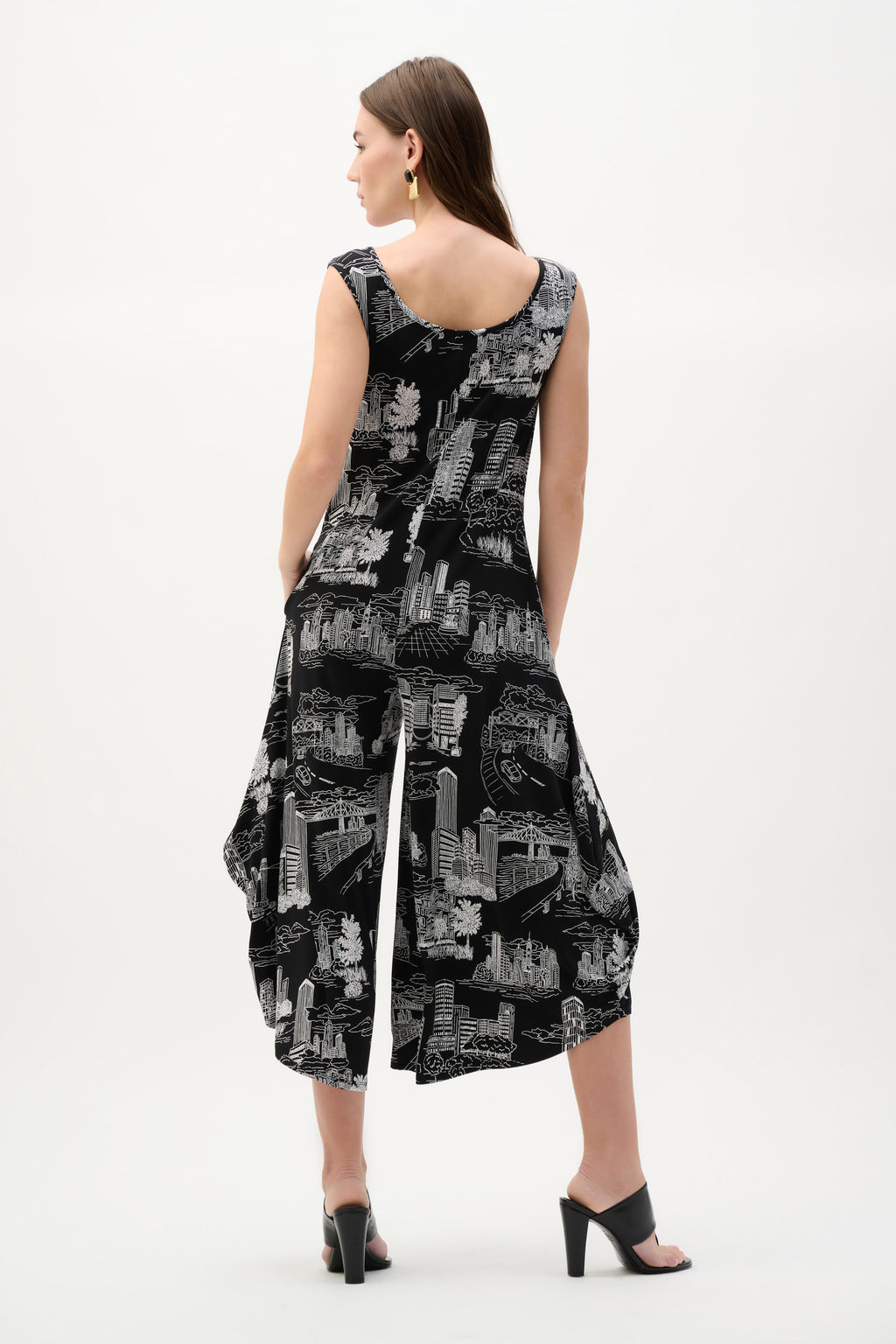 Joseph Ribkoff Silky Knit Conversational Print Culotte Jumpsuit
262243
