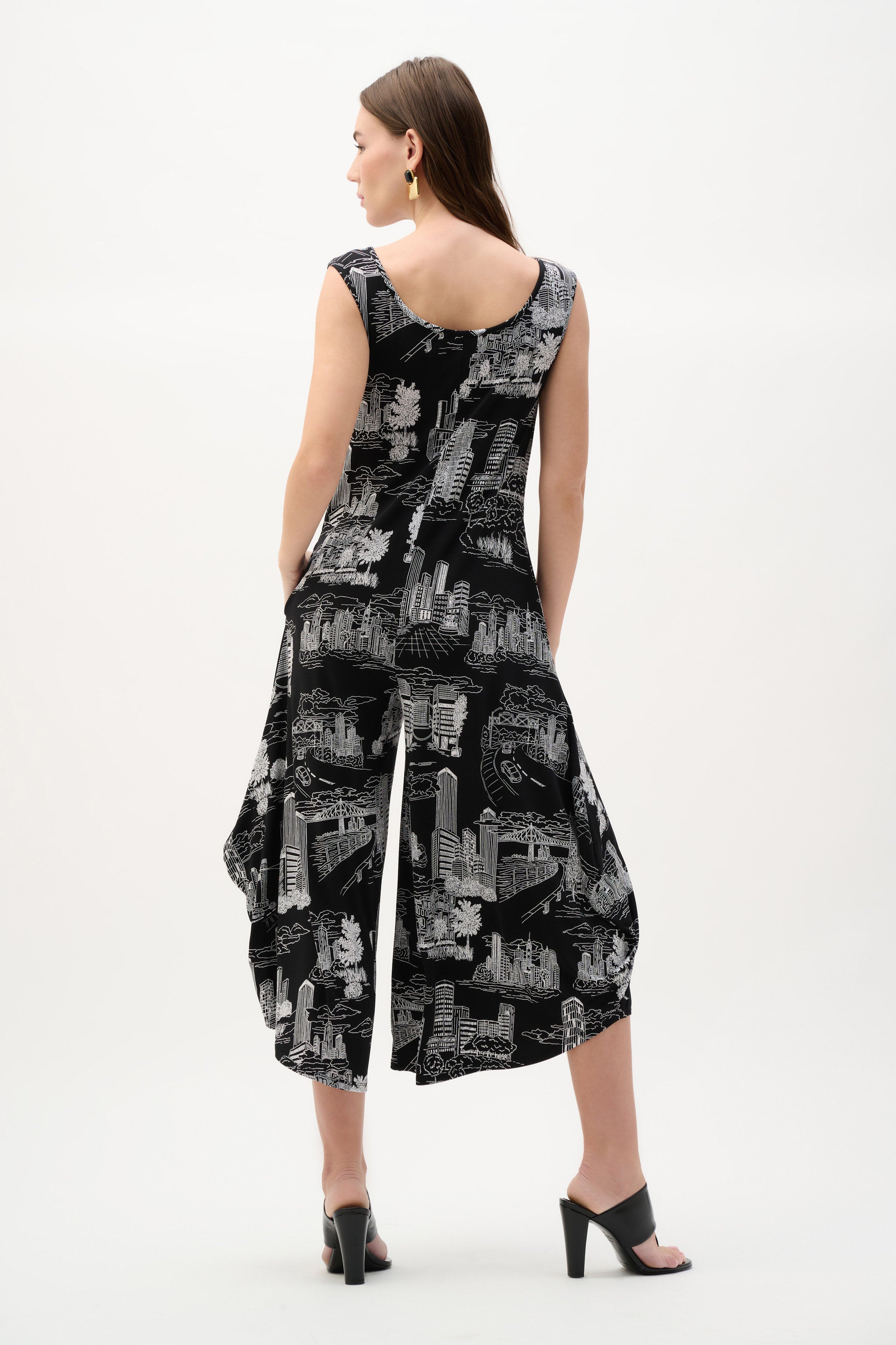 Joseph Ribkoff Silky Knit Conversational Print Culotte Jumpsuit
262243