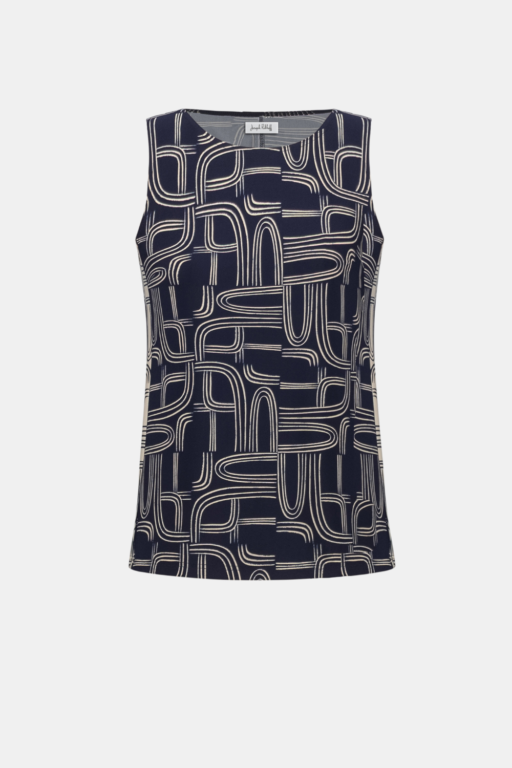 Joseph Ribkoff Silky Knit Geometric Print Straight Top 262107