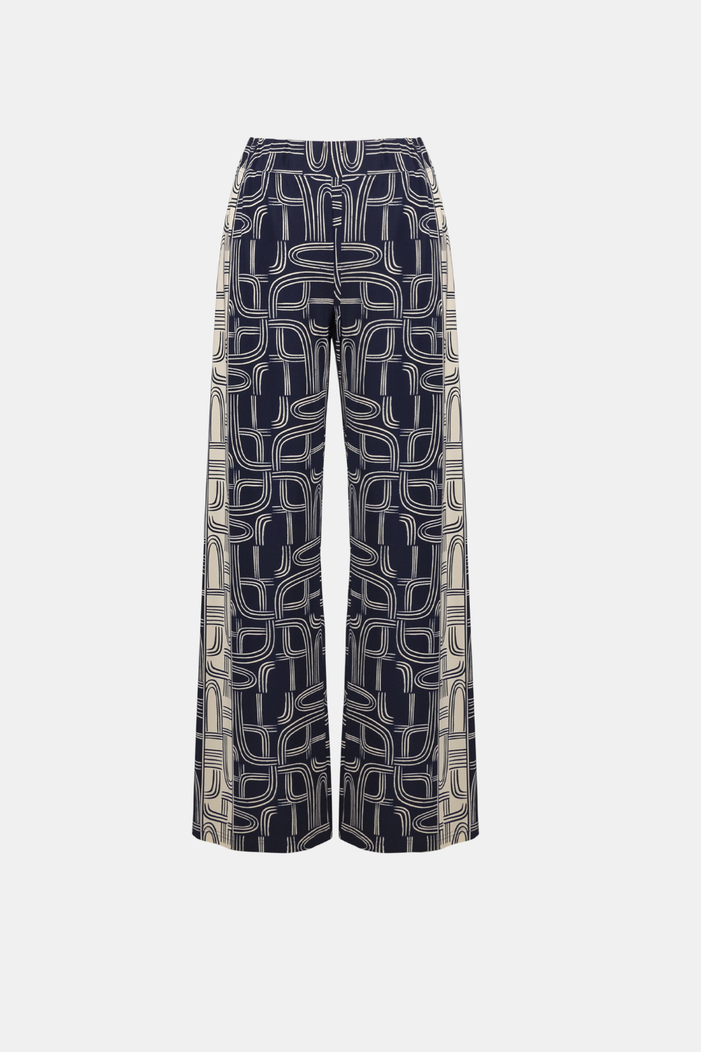 Joseph Ribkoff Silky Knit Geometric Print Wide Leg Pull-On Pants 262106