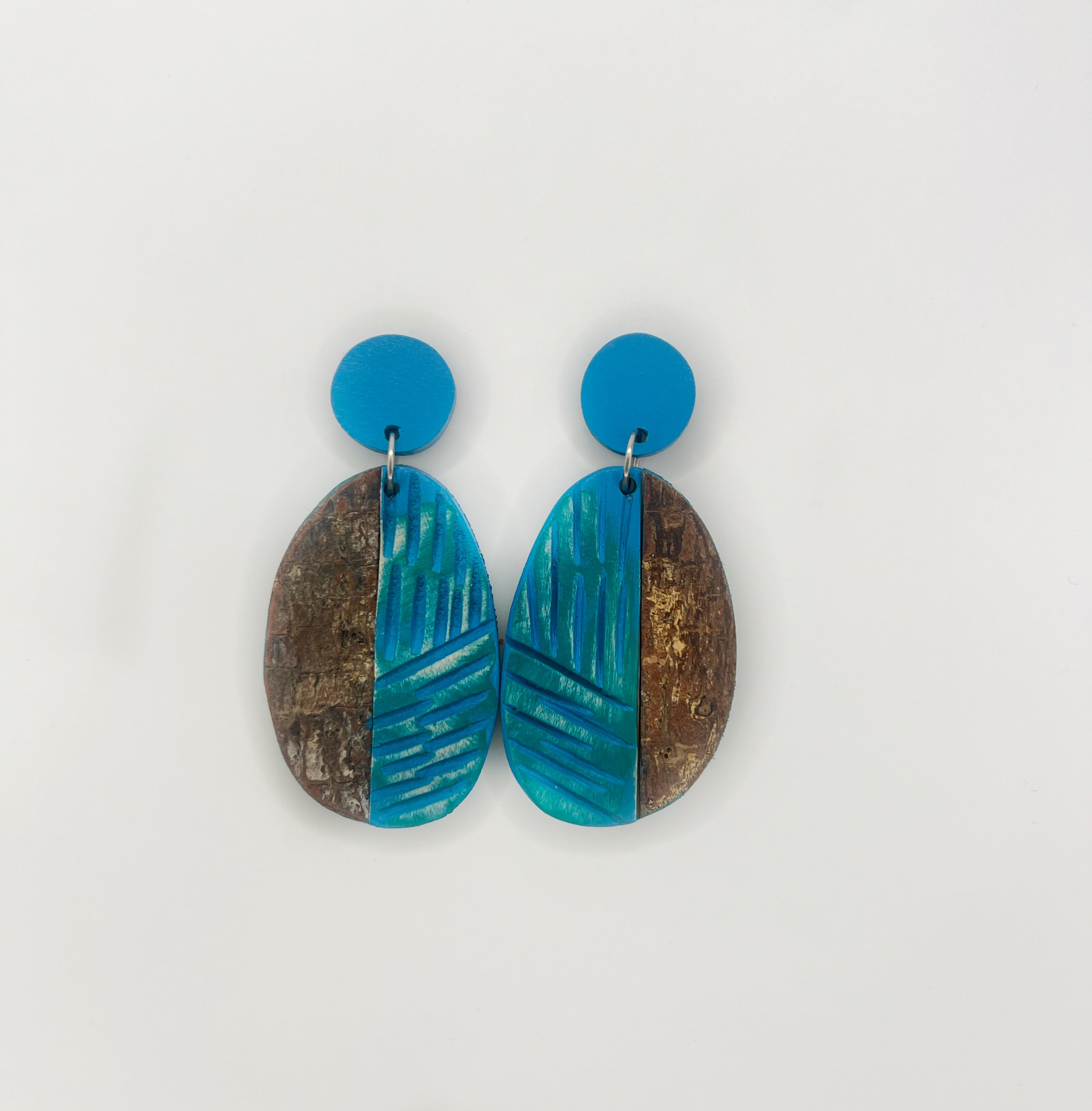 Blue Scarab Earrings BS180
