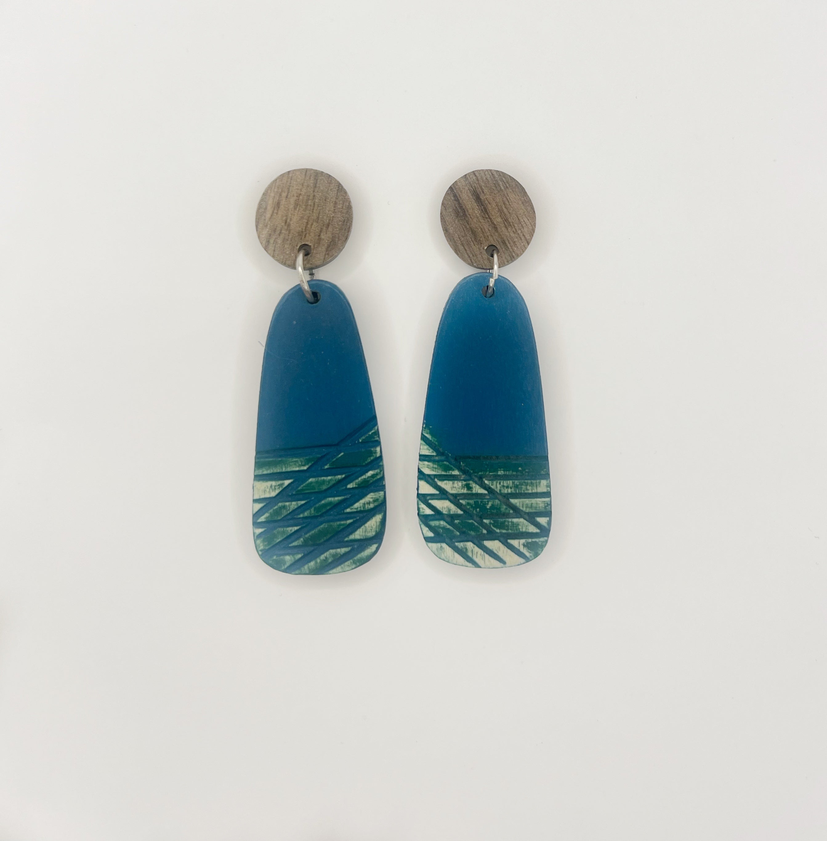 Blue Scarab Earrings BS181
