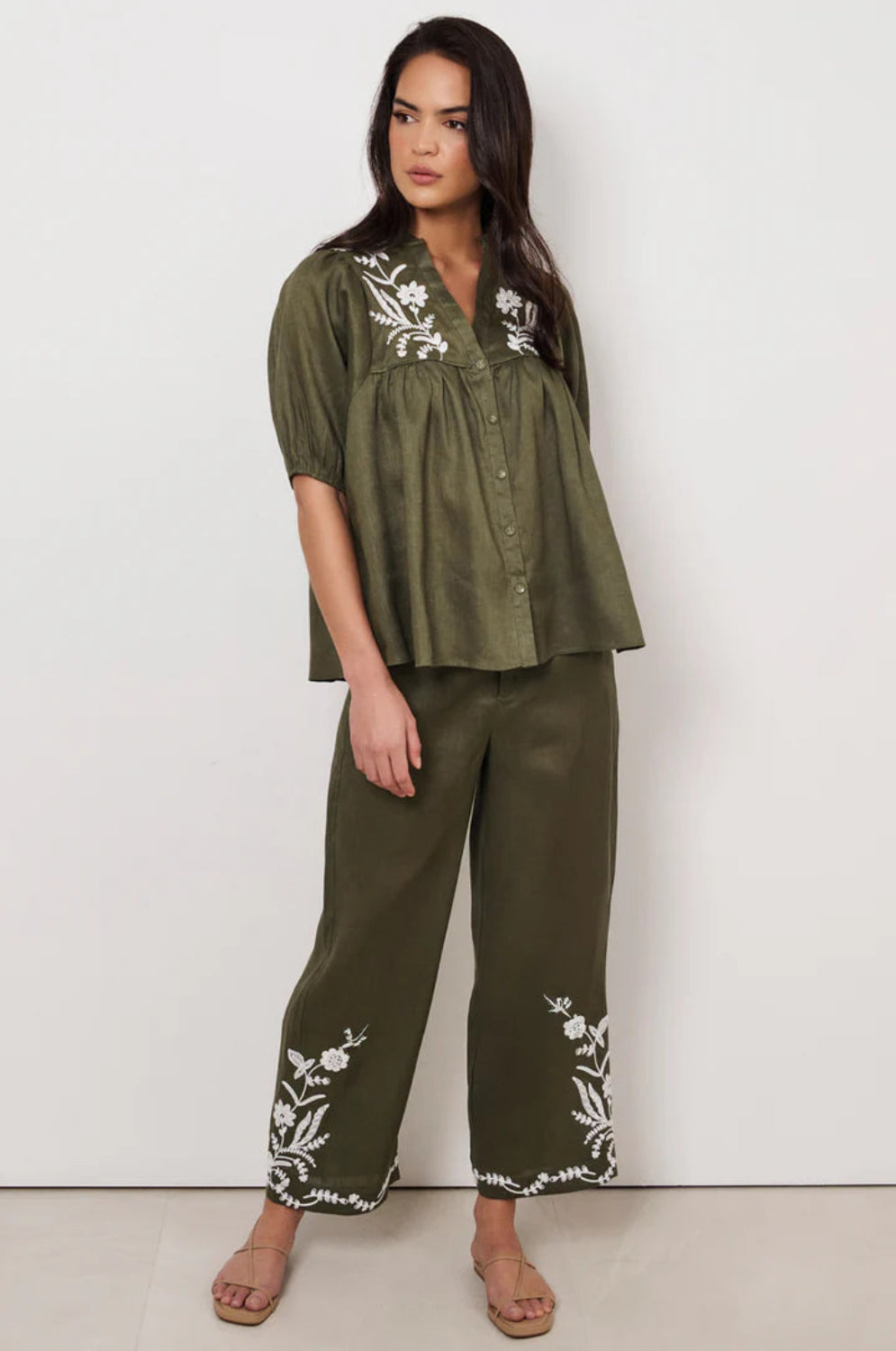 Adorne Alessia Embroidered Pant AJD2143