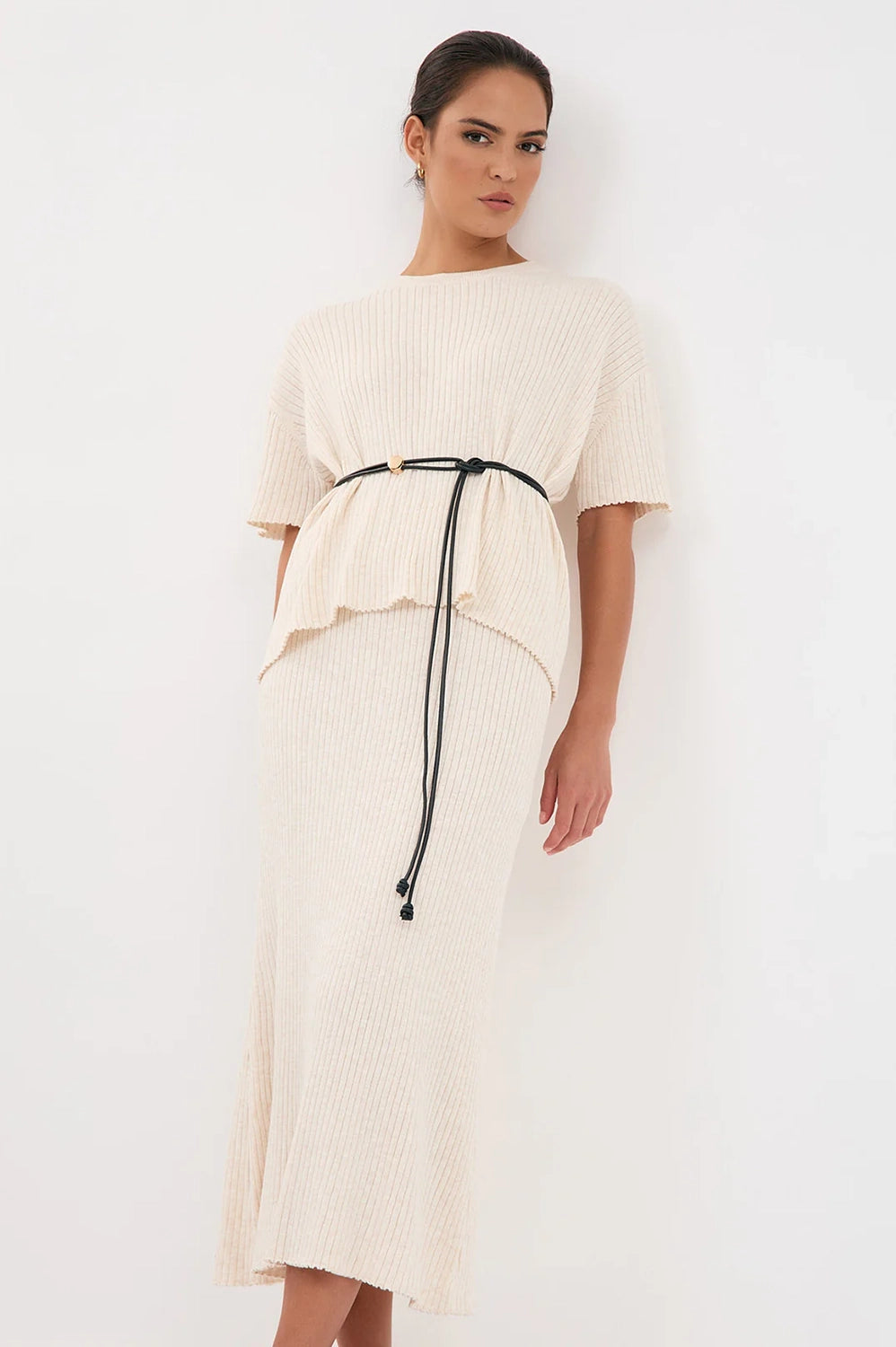 Adorne Metal Disc Tie Front Belt ABD1740