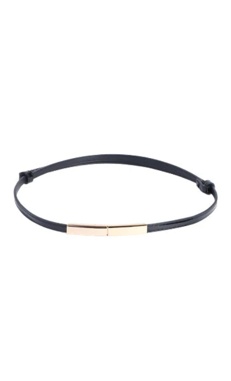 Adorne Thin Gloss Adjustable Metal Buckle Waist Belt ABD1742