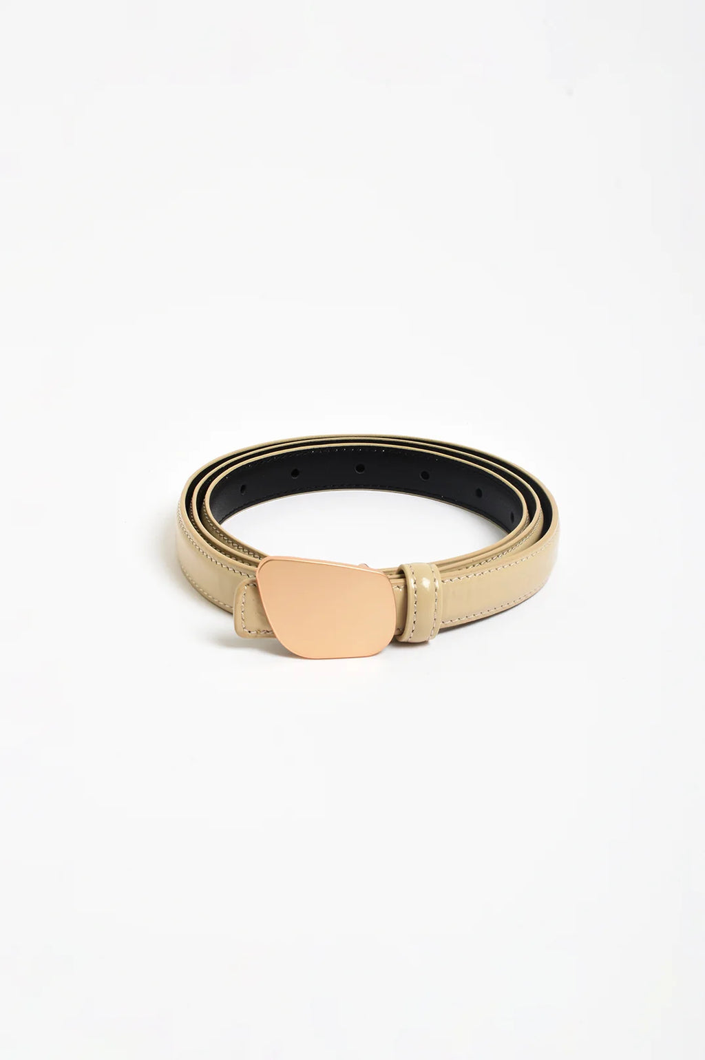 Adorne Disc Buckle Long Belt (Cream/Gold) ABD1757CREAGOLD