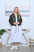 AE Luxe Sequins Front Seam Cotton Net Cardigan AE343
