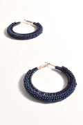 Adorne Pearl Bead and Raffia Event Hoops AEA3416