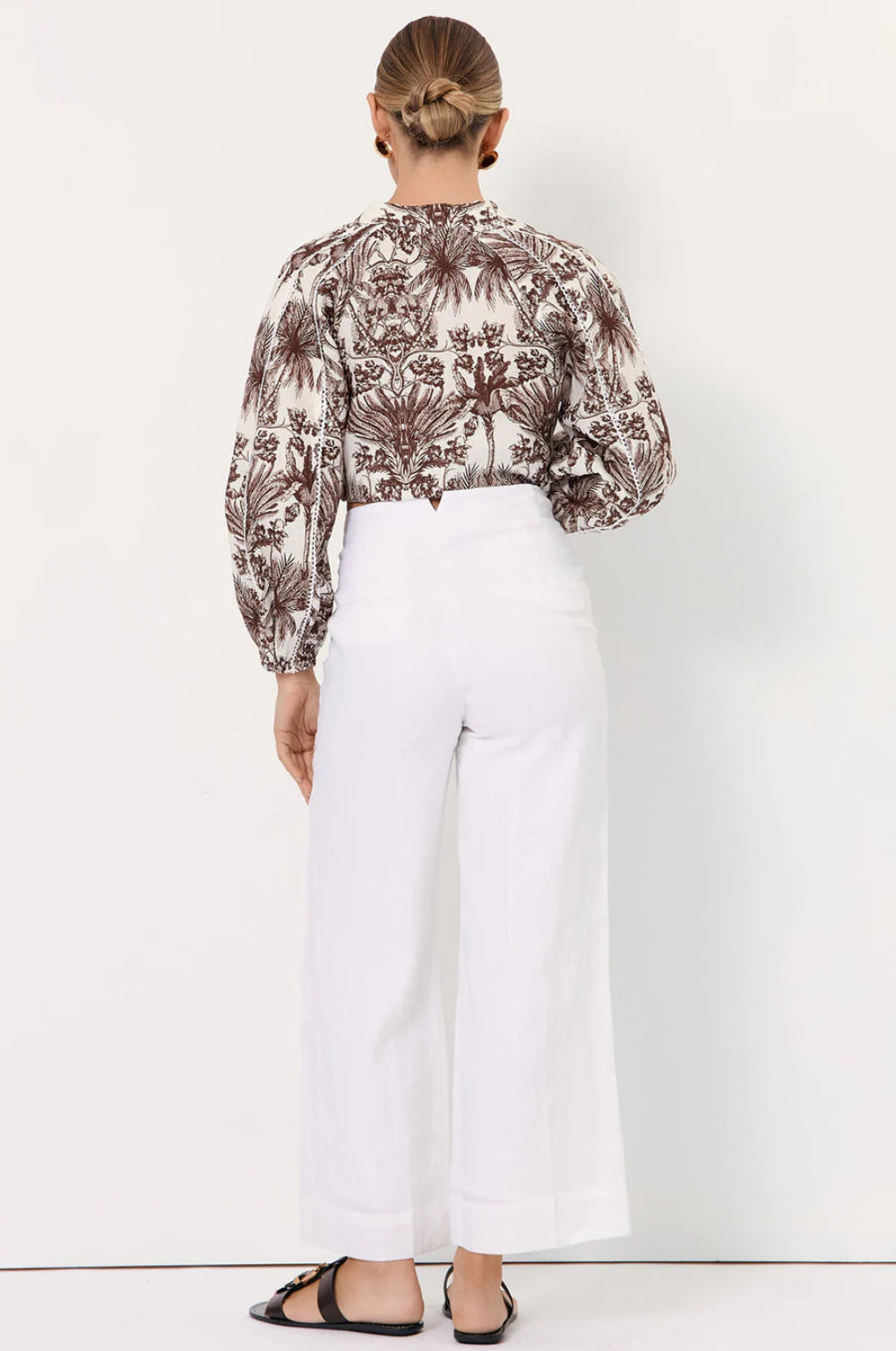 Adorne Nisha Cropped Lined Linen Pant AJD1624