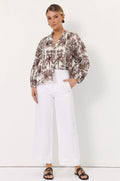 Adorne Nisha Cropped Lined Linen Pant AJD1624