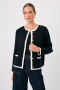 Adorne Annabel Contrast Knit Jacket AJD1903