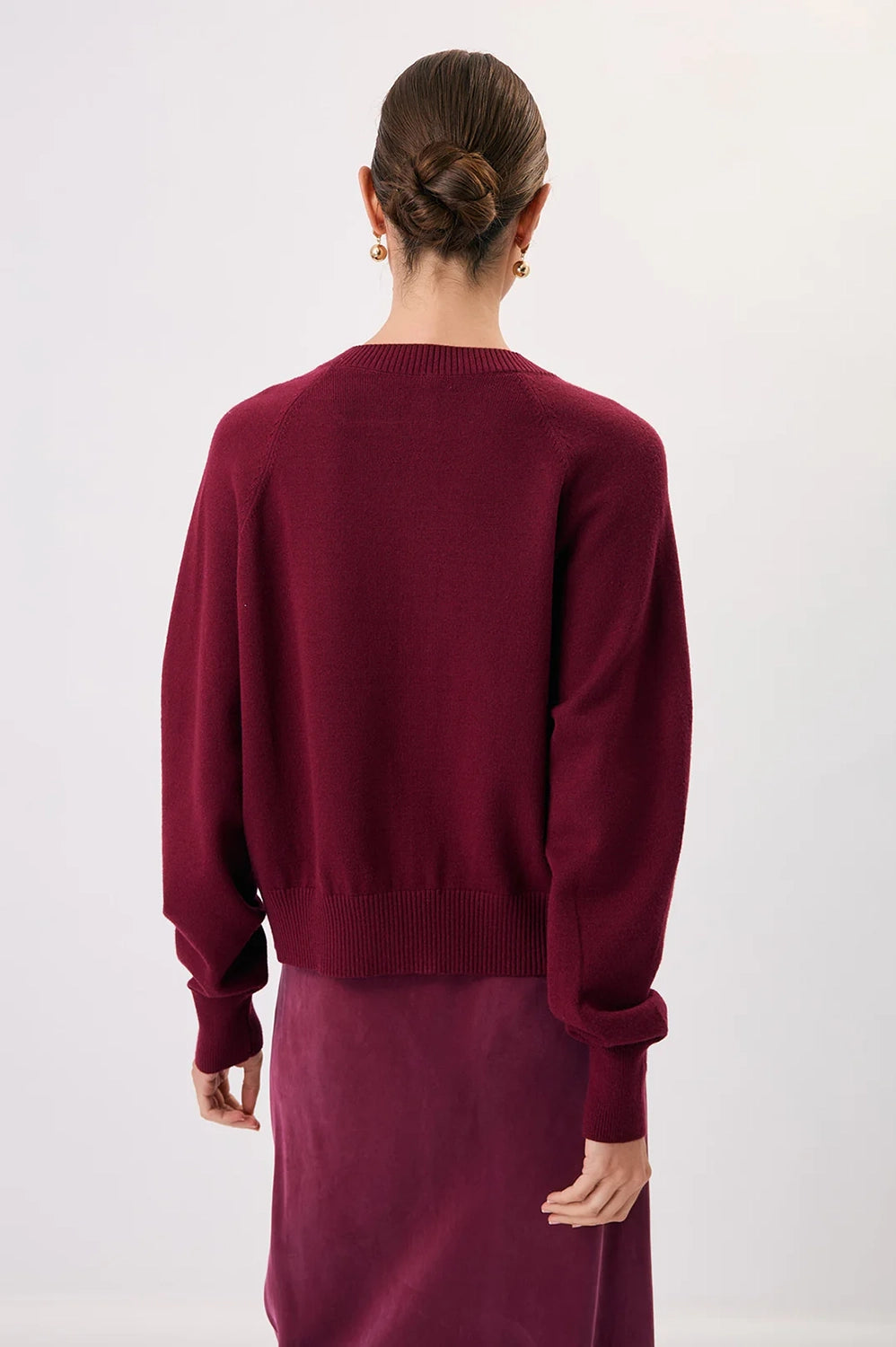 Adorne Freddy Knit Cardigan - Burgundy AJD1904