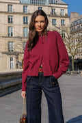 Adorne Freddy Knit Cardigan - Burgundy AJD1904