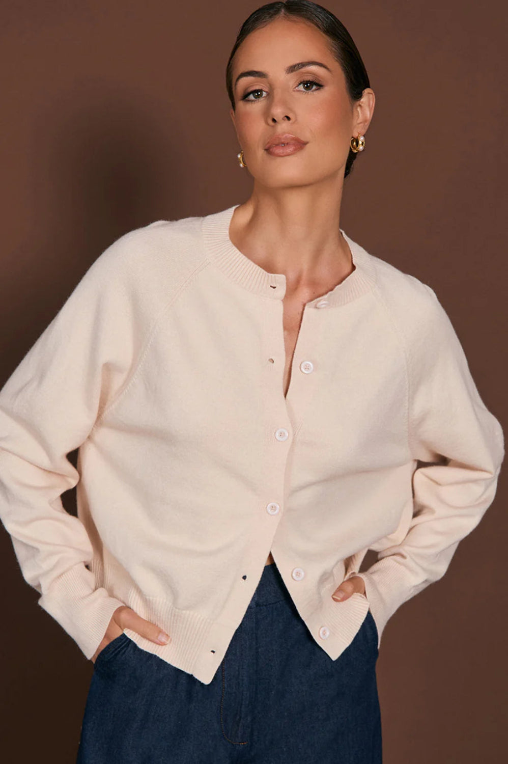 Adorne Freddy Knit Cardigan - Cream AJD1904