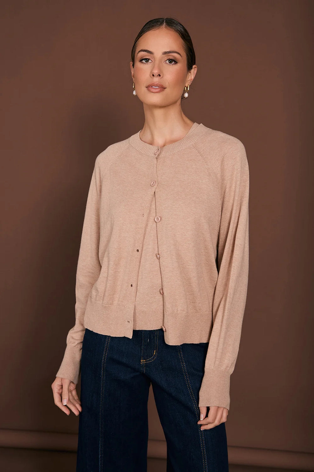Adorne Freddy Cotton Cashmere Knit Cardigan AJD1905