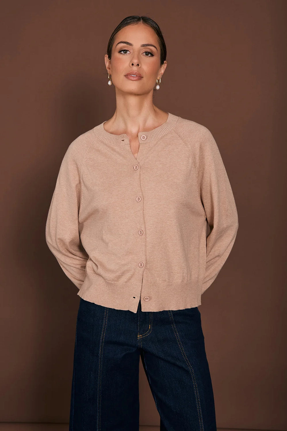 Adorne Freddy Cotton Cashmere Knit Cardigan AJD1905